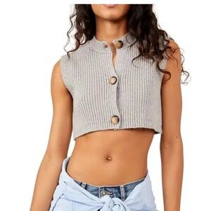 NWT Free People Naiome Rib Micro Knit Vest Small